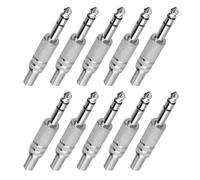 10 connettori audio TRS da 1/4'' a saldare, con molla di rilascio, per microfoni e apparecchiature DJ.