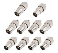 10 Connettori per Antenna, Connettori per Cavo Video RF, Connettori per Antenna TV Via Cavo, 5 Connettori per Cavo Coassiale Maschio E 5 Femmina, Adattatore per Cavo Coassiale per Antenna