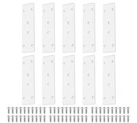 10 connettori piatti in acciaio inossidabile, 170 x 48 mm, con cuscinetto di carico a sei fori e resistenti alla ruggine, per mobili, camper, barche