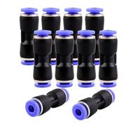 10 connettori pneumatici da 4 mm, connettore pneumatico, spinta in attacco rapido, pneumatico, dritto, 2 vie, 4 mm su 4 mm, attacchi rapidi, utensili pneumatici per collegamento rapido ad aria