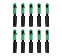 10 connettori rapidi FTTH SC/APC integrati, connettori in fibra ottica in plastica verde