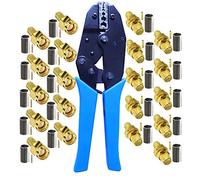 10 connettori SMA maschio a femmina e strumento di crimpatura coassiale per cavo di prolunga antenna wifi SMA BNC RG58