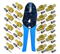 10 connettori SMA maschio a femmina e strumento di crimpatura coassiale per cavo di prolunga antenna wifi SMA BNC RG58