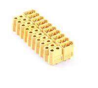 10 connettori XT60 XT60H XT30 XT30U XT90 T-Plug EC3 EC5 EC8 maschio femmina | Spine per batterie RC Lipo placcate in oro per drone, auto, aereo, kit universale di connettori per hobby (giallo chiaro)