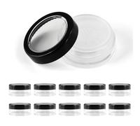 10 contenitori per polvere sfusa riutilizzabili da 10 ml, 0,34 once, vuoti, da viaggio, piccoli, compatti, senza perdite, con setaccio girevole e