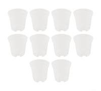 10 contenitori trasparenti con drenaggio, perfetti per uso interno con piante piccole e medie come orchidee e piante grasse (7,6 cm)