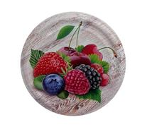 10 coperchi a vite per barattoli di marmellata, 82 mm. Ideale per qualsiasi tipo di conserve, miele, marmellata, marmellata, chytneys, i coperchi sono a prova di acidi, (frutta 6) assicurarsi che
