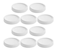 10 coperchi per barattoli a bocca larga, 86 mm, in plastica, colorati, a prova di perdite, con anelli di tenuta in silicone, tappi a vite colorati con guarnizione in silicone, per barattoli da