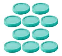 10 coperchi per barattoli a bocca larga, 86 mm, in plastica, colorati, a prova di perdite, con guarnizioni in silicone, tappi a vite colorati con guarnizione in silicone, per barattoli da