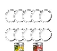 10 coperchi per barattoli a sfera, coperchio per conserve e anello bocca regolare, coperchio per tappo per barattoli con anelli di tenuta, impermeabile e riutilizzabile, disponibile in diversi tai