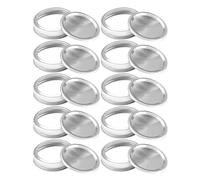 10 coperchi per barattoli a sfere, coperchio per conserve e anello bocca regolare, coperchio per tappo per barattoli con anelli di tenuta, impermeabile e riutilizzabile, disponibile in diversi t