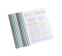 10 copertine trasparenti per libri con barra di timone, raccoglitore, asta scorrevole, per riprendere rapporti e cartelle di documenti