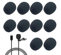 10 coperture per microfono in schiuma M2, per cuffie e microfoni, per sala conferenze, colore nero