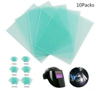 10 coperture protettive in policarbonato per saldatura, per caschi da saldatura, per uso elettrico e idrogeno (133 x 114 mm)