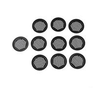 10 coperture rotonde in acciaio inox per griglie di ventilazione per armadi e armadi, design a rete per promuovere la circolazione dell'aria fresca (nero, 53 mm)