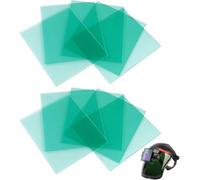 10 coperture universali trasparenti per casco da saldatura, 11,4 x 13,3 cm, pellicola protettiva in PC di alta qualità per cappucci auto-oscuranti, alta trasparenza, resistente al calore e ai graffi