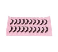 10 Coppie DD Curl False Ciglia Multipack - Ciglia False Morbide e Leggere per Usura Comoda, Ideale per il Trucco Ed Estensione (DH06-1)