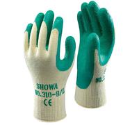 10 Coppie Di Showa 310 Guanti Presa - Latex Palma Rivestimento Verde