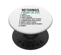 10 cose che voglio nella mia vita Piante più piante PopSockets PopGrip Adesivo