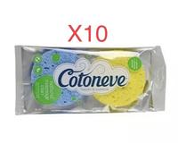 10 COTONEVE SPUGNETTE LEVATRUCCO DA 2 PEZZI VISO NATURAL MASSAGE MAKE-UP