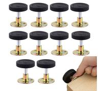 10 Counts Adjustable Threaded Headboard Stoppers Fixer, Quick Installation Headboard Stabilizer Brackets, Anti-Rattle testiera Tool (as shown,Adjustable 33-40mm)