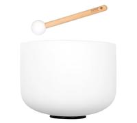 10" Crystal Singing Bowl Frosted 432 Hz G incl. 1 legno Mallet