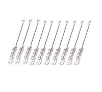 10 cucchiai in acciaio inox, per laboratorio, per tabacco da fiuto, medicina, sali, erbe, sabbia, glitter - argento