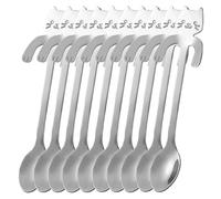 10 cucchiaini da caffÃ¨ in acciaio inossidabile a forma di gatto, mini cucchiaini da modellare carini, per ghiaccio