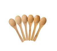 10 cucchiaini da tè piccoli in legno, ecologici, per caffè, miele, marmellata, cucchiaini da minestra, utensili da cucina - 12,8 x 2,9 cm - ovale durevole e utile professionale