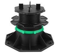 10 cuscinetti a palo regolabili in altezza in plastica per lastre di pietra, con un intervallo di altezza di 72-140 mm, con rondelle e anelli di fissaggio, cuscinetti a palo per pannelli da terrazzo