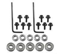 10 cuscinetti a sfera con montaggio superiore per frese, cuscinetti di ricambio in acciaio con diametro esterno di 9,52 mm/12,7 mm e diametro interno di 4,76 mm, resistente alla ruggine per alti