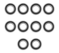 10 cuscinetti a sfera NUZAMAS 6902-2rs, 15 x 28 x 7 mm, cuscinetto a sfere scanalato, doppio cuscinetto a sfera scanalato in gomma per piccoli motori, campo promozionale domestico