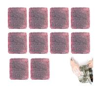 10 Cuscinetti in Lana d'acciaio,Spugna Per Sapone In Lana D'acciaio,Tampone Con Sapone,Riutilizzabile Wire Dishwashing Rags per Piatti, Pentole, Pentole,Padelle
