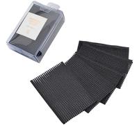 10 cuscinetti per capelli neri magici per capelli, in pasta di plastica, quadrati, strumento per lo styling dei capelli, accessori per barbiere, accessori per barbiere