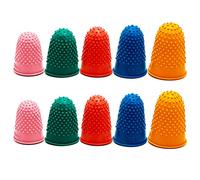 10 cuscini per dita in gomma, ditali in gomma riutilizzabili, protezione dito salvadita in gomma, proteggere la punta delle dita, contare denaro, scrivere, colla caldo, giochi sportivi, 5 dimensioni