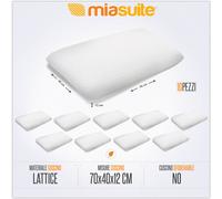 10 CUSCINI SAPONETTA LAVABILE 100% LATTICE H12 CM ANTICERVICALE FODERA IN COTONE