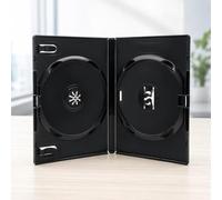 10 Custodie Doppie Nere Sostitutive Per DVD Marca Amaray