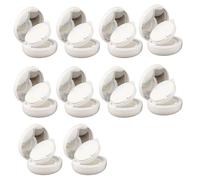 10 custodie per cosmetici a prova di perdite, 15 g, colore bianco, vuote, compatte, per l'imballaggio di prodotti, cuscini d'aria, custodia compatta, bianco