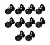 10 custodie per rossetti a specchio con rosa, pratici contenitori per balsamo per labbra, piccole bottiglie per cosmetici per creme e sieri, Nero