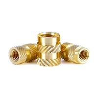 10 dadi con inserto in ottone M5 M6 M8 zigrinati a caldo | Dadi in rame for inclusione for stampaggio a iniezione di calore for parti in plastica(M6(OD8MM) 20PCS-12MM(L))