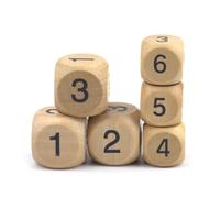 10 dadi in legno con angoli arrotondati, gioco da tavolo a sei lati, accessori da tavolo numerati da 1 a 6 per feste