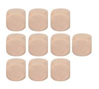 10 dadi in legno grezzo, quadrati, per fai da te, numerazione, incisione, incisione e applicazione di modelli (12 mm)