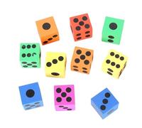 10 dadi in spugna morbida per giochi per famiglie, giochi scolastici in schiuma giocattolo educativo con bordi quadrati, strumento didattico per la matematica in schiuma per interni esterni