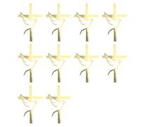 10 decorazioni decorative incrociate e colombe per battesimo, compleanno, accessorio elegante per migliorare il dessert