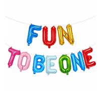 10 decorazioni per compleanno Fun To Be One, colori pastello | 40,6 cm riutilizzabile lettera di compleanno segno di compleanno, decorazioni per il primo compleanno per ragazza ragazzo