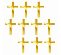 10 decorazioni per torta a forma di croce, per comunione, cresima, battesimo, in acrilico, per matrimonio, compleanno, festa, prima comunione