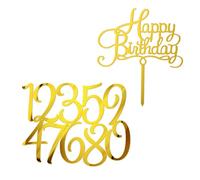 10 Decorazioni Per Torta Con Numeri, 1 Inserto Per Compleanno, Inserto Per Compleanno Con Numeri 0-9, Decorazione Per Torta A Specchio, Decorazione Per Torta Con Combinazione Di Numeri