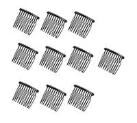 10 denti in metallo nero clip per capelli pettini magici fermagli laterali per capelli filo Twist chignon morsetto invisibile bang pettine 10 pezzi