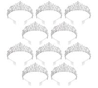 10 diademi e corone da sposa in argento, in lega e strass, eleganti corone da principessa in argento con pettini, ideali per matrimoni, feste, compleanni