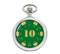 $ 10 Dieci Dollari Poker Chip Orologio da Tasca
